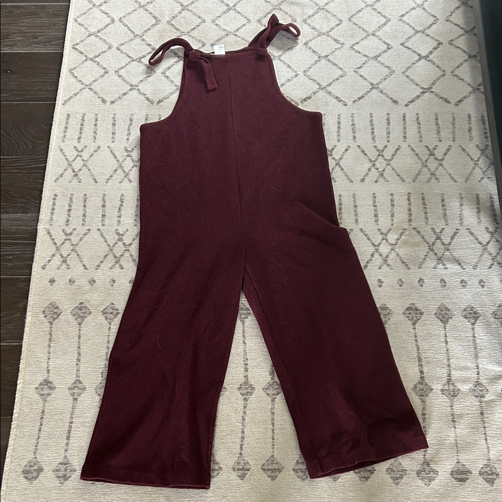URBAN Romantics Wine Red Ribbed Jumpsuit